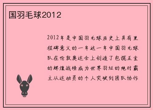 国羽毛球2012